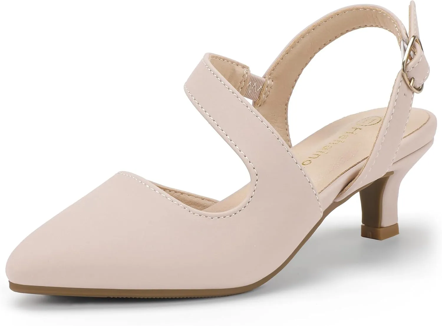 Hehainom Girls Dress Shoes Kitten Heels Sandals Little Big Kids Pointed Toe Slingback Wedding Party Pumps Shoes