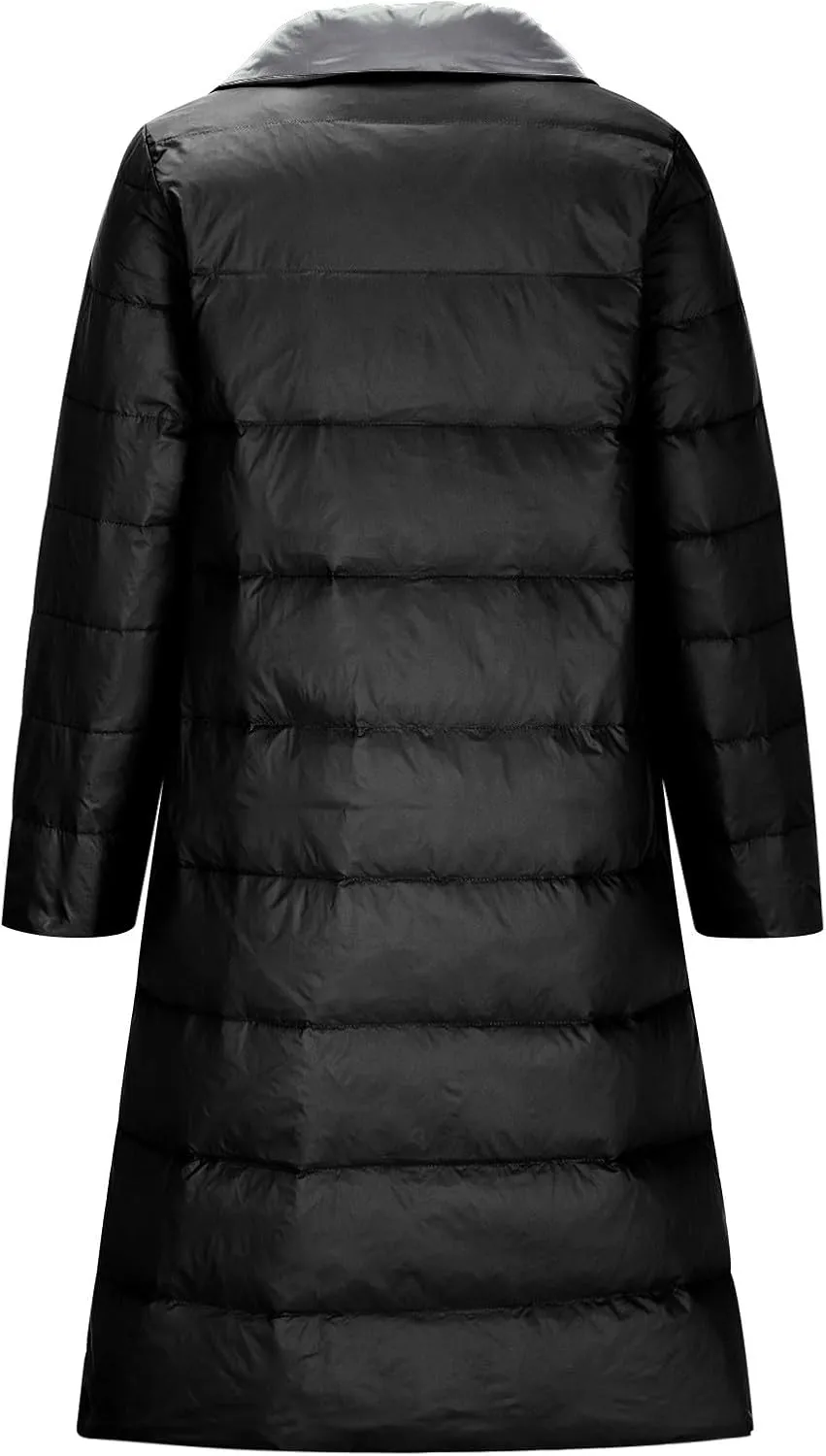 HGps8w Women's Long Puffer Jacket Stand Collar Casual Quilted Warm Long Sleeve Padded Down Coats Thickened Winter Outerwear