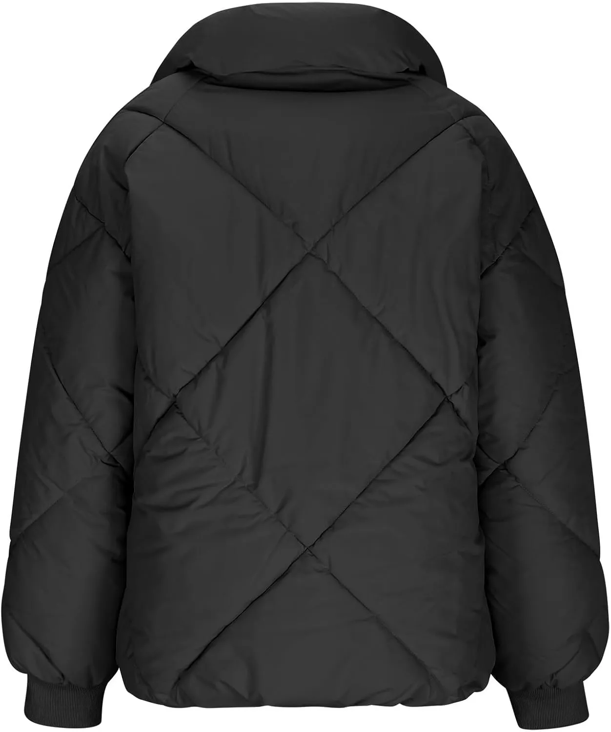 HGps8w Women's Winter Padded Down Coats, Stand Collar Zip Up Warm Outerwear Puffer Quilted Jackets with Pockets