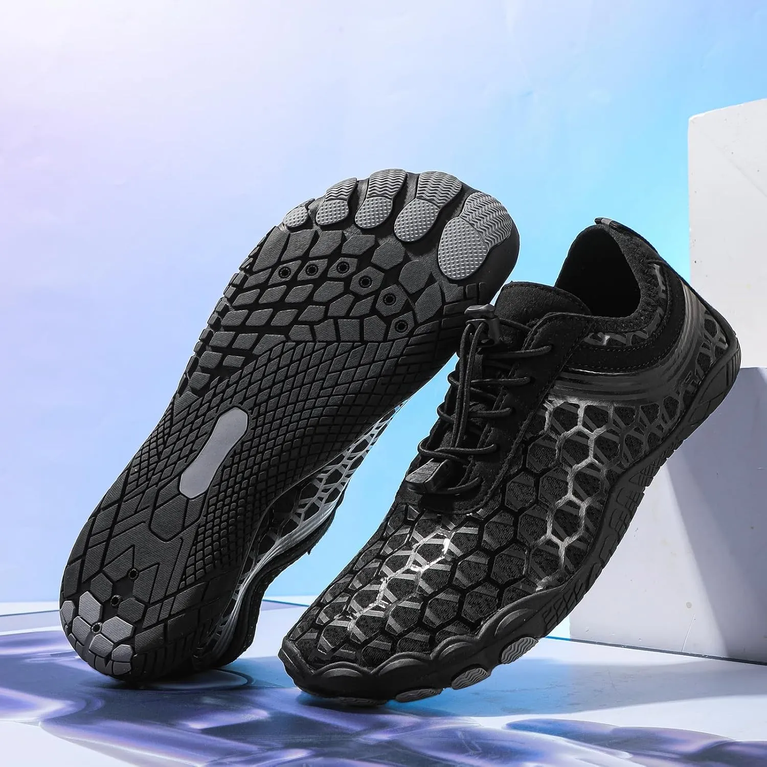 Hike Barefoot Shoes for Women Men Wide Toe Box Non-Slip Pro Water Shoes Breathable Athletic Footwear Quick-Dry Barefoot Flexible Lightweight Daily Wear Workout Sneaker for Hiking Surfing Training