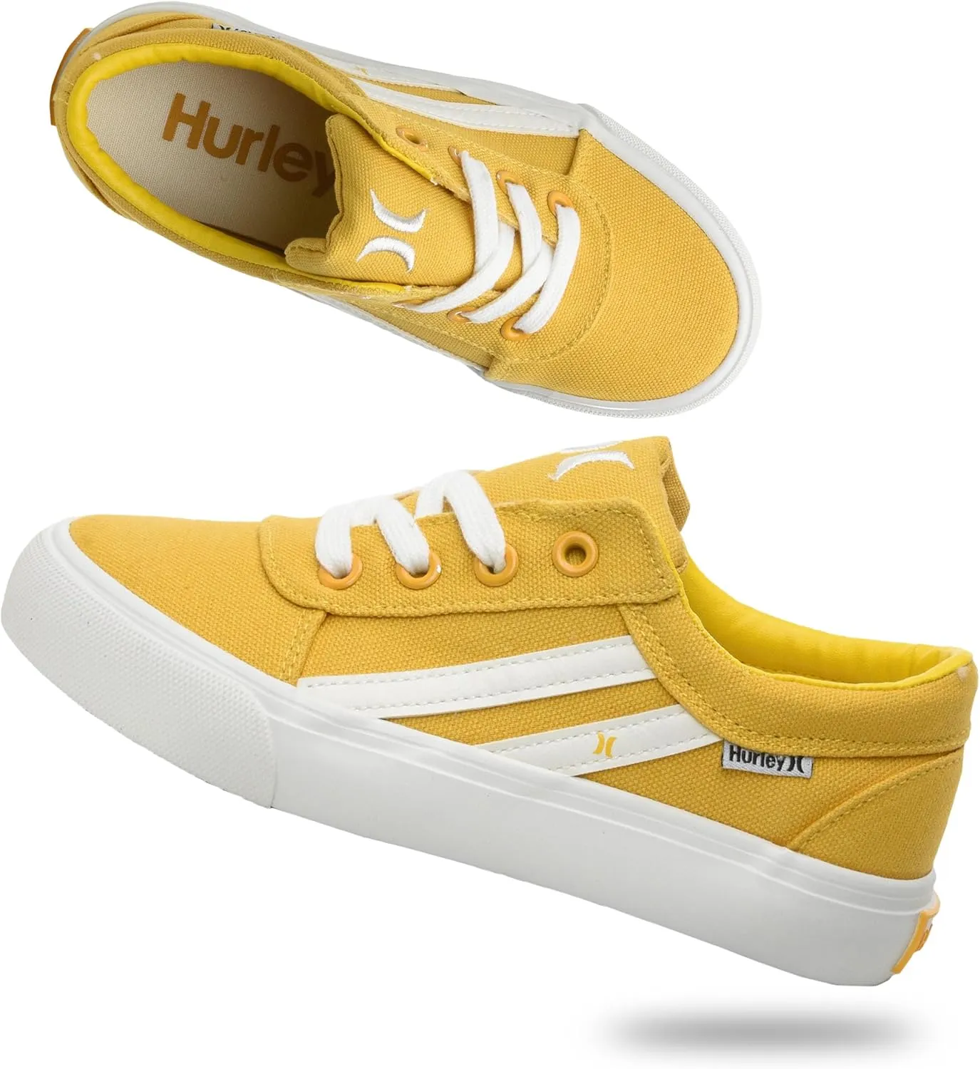 Hurley Boardy Kids Lace Up Canvas Sneakers ??Low Cut Skateboarding Shoes for Kids, Sports Shoes for Boys and Girls
