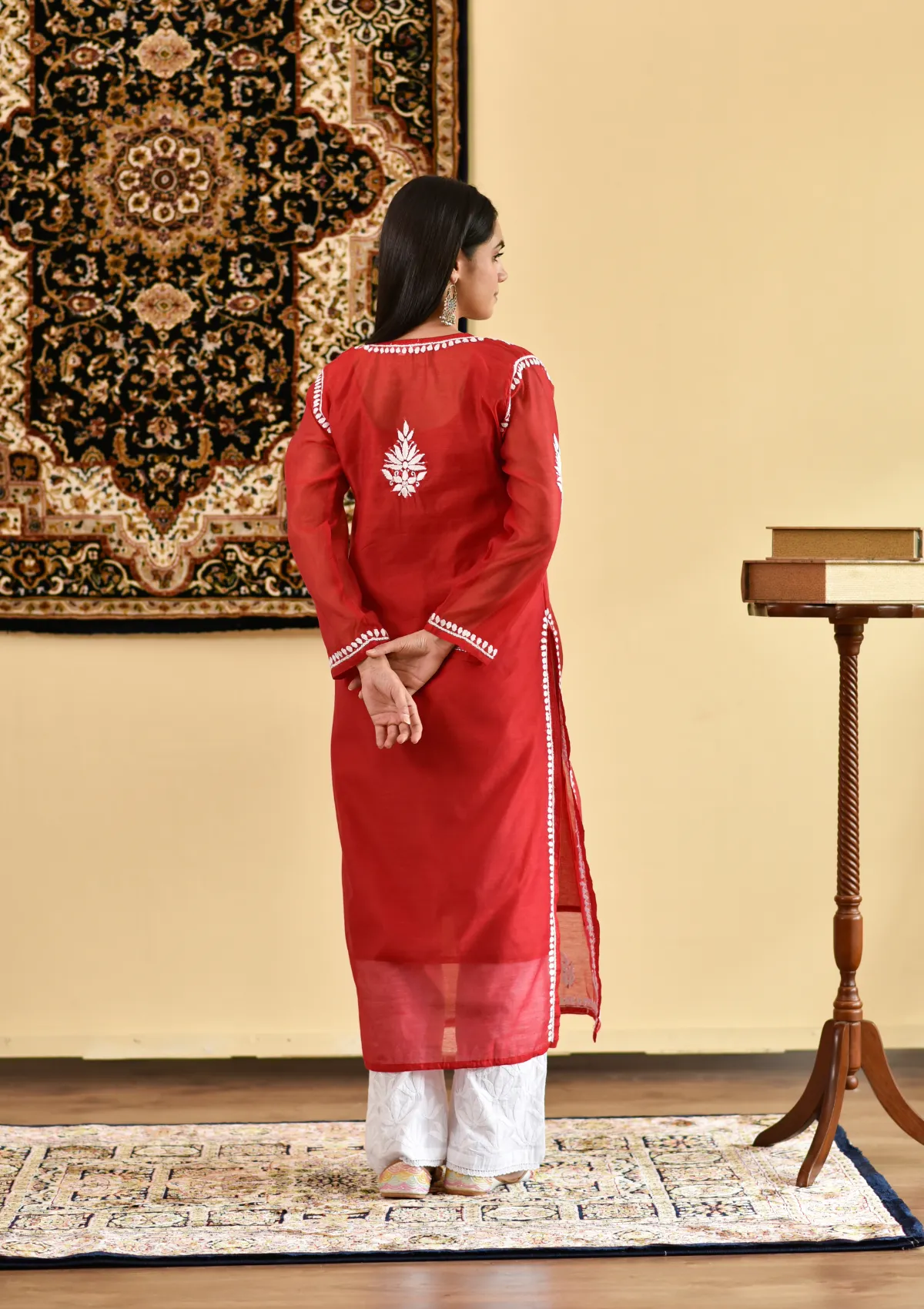 Ikram Chanderi Straight Kurta