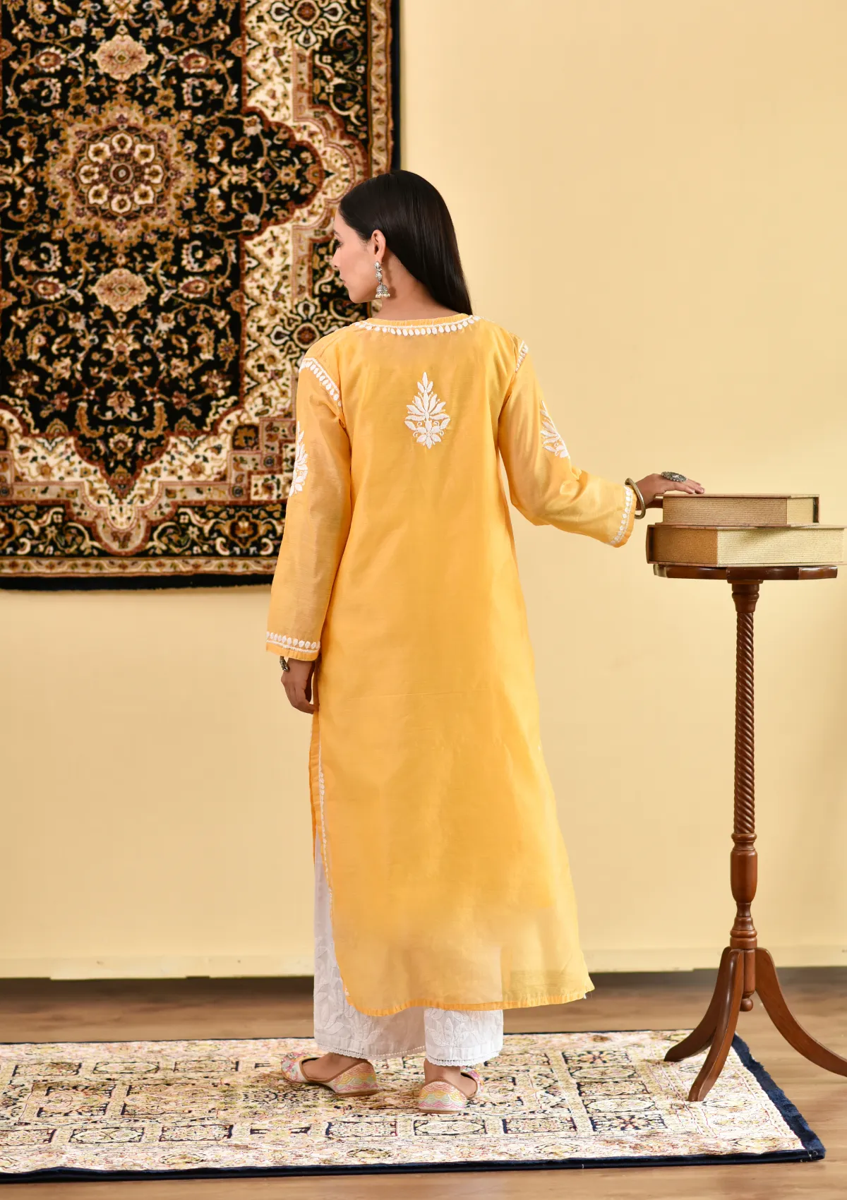 Ikram Chanderi Straight Kurta