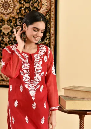 Ikram Chanderi Straight Kurta
