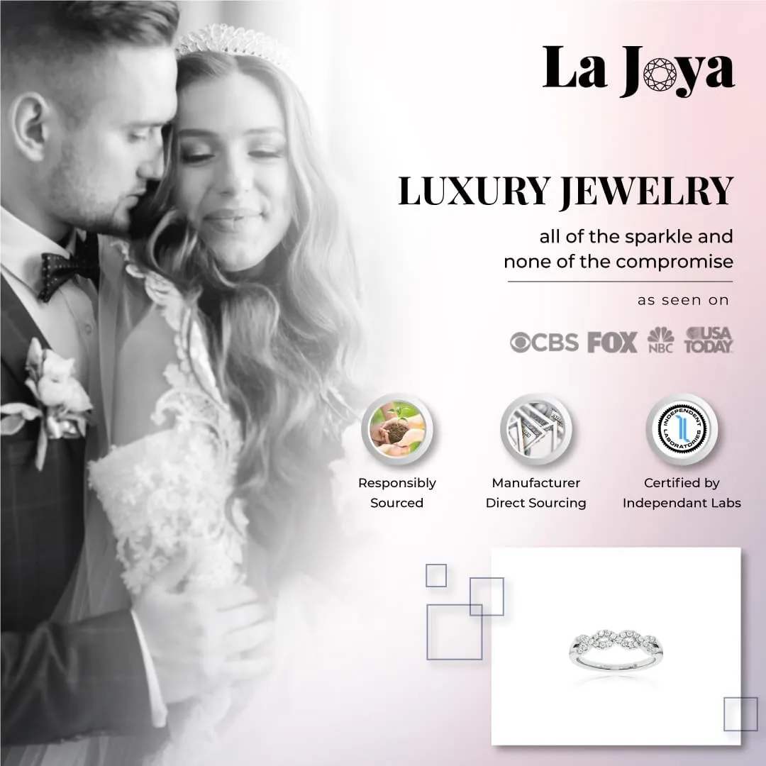 Infinity Diamond Rings for Women | Solid 10K White and Yellow Gold Lab Grown Diamond Wedding Band and Diamond Anniversary Ring | 1/4-1/2 Carat Certified GH VS/SI Diamond Ring