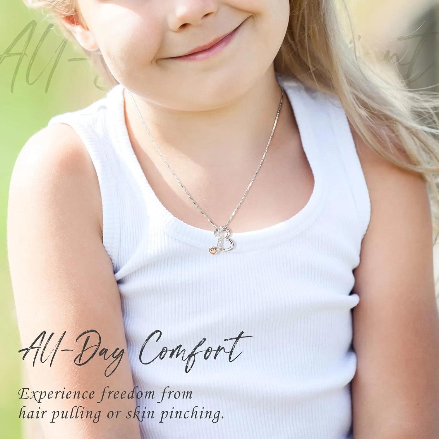 Initial Necklaces for Women - 14K Silver Letter Necklace for Teen Girls, Cute Name Necklace Dainty Gifts for Girls, Jewelry Cute Idea Christmas Gifts