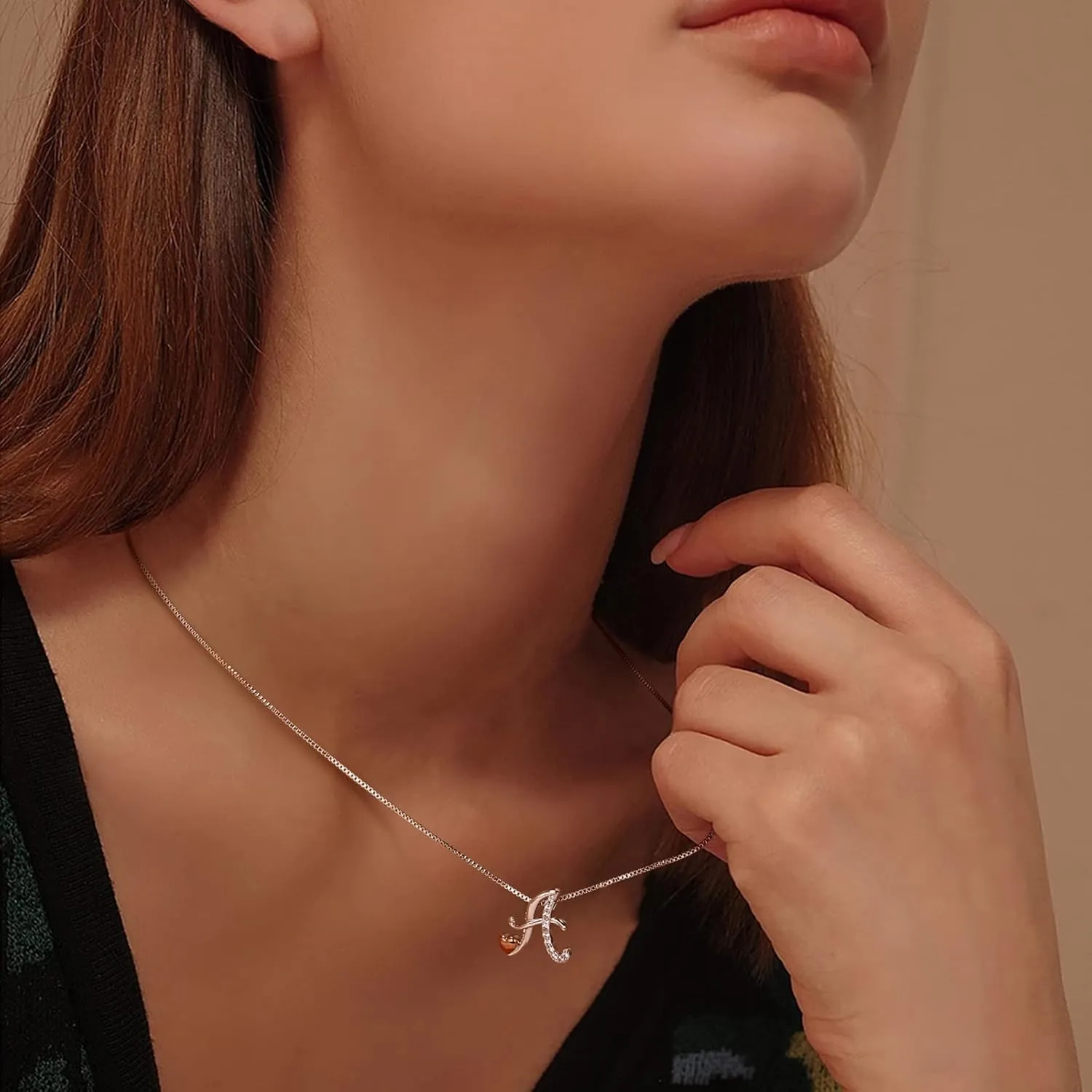 Initial Necklaces for Women - 14K Silver Letter Necklace for Teen Girls, Cute Name Necklace Dainty Gifts for Girls, Jewelry Cute Idea Christmas Gifts