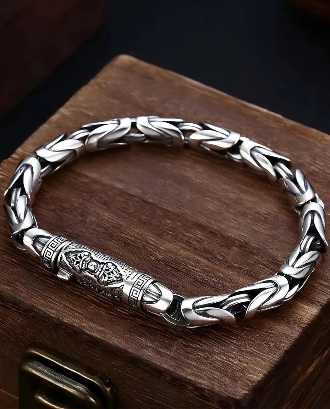 Italian Handmade Sterling Silver Mens Bracelets | Solid S925 Chain Bracelets | Men's Silver Bracelet Gift for Dad, Boyfriend, Son, My Man