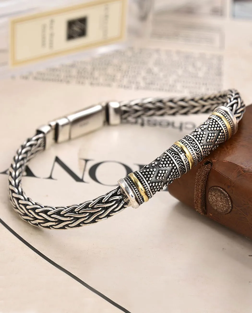 Italian Handmade Sterling Silver Mens Bracelets | Solid S925 Chain Bracelets | Men's Silver Bracelet Gift for Dad, Boyfriend, Son, My Man