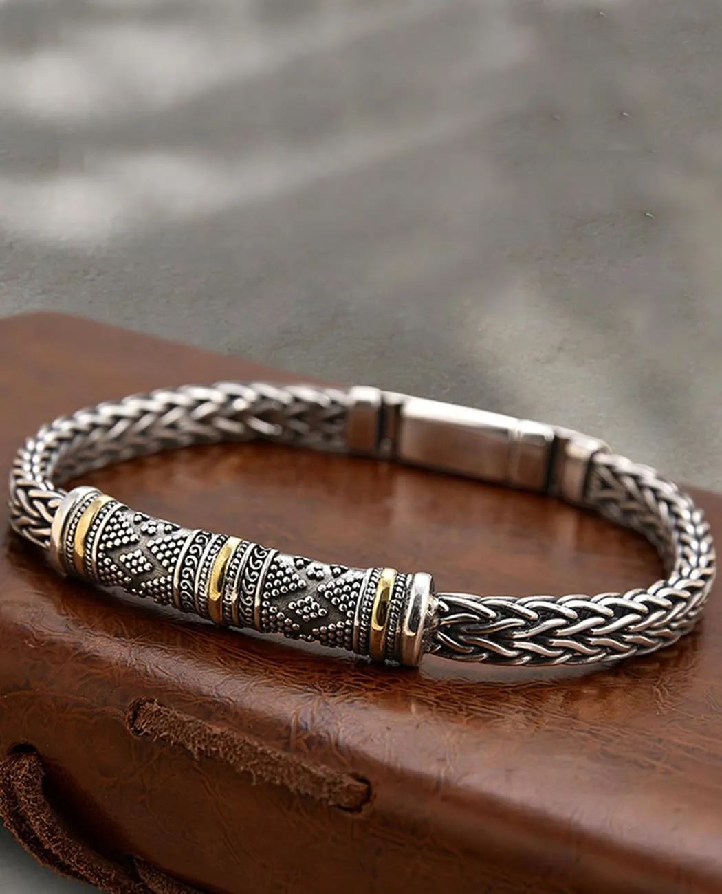 Italian Handmade Sterling Silver Mens Bracelets | Solid S925 Chain Bracelets | Men's Silver Bracelet Gift for Dad, Boyfriend, Son, My Man