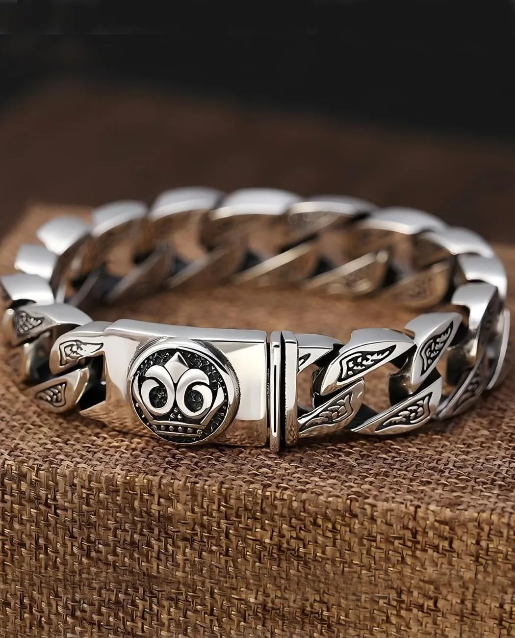 Italian Handmade Sterling Silver Mens Bracelets | Solid S925 Chain Bracelets | Men's Silver Bracelet Gift for Dad, Boyfriend, Son, My Man