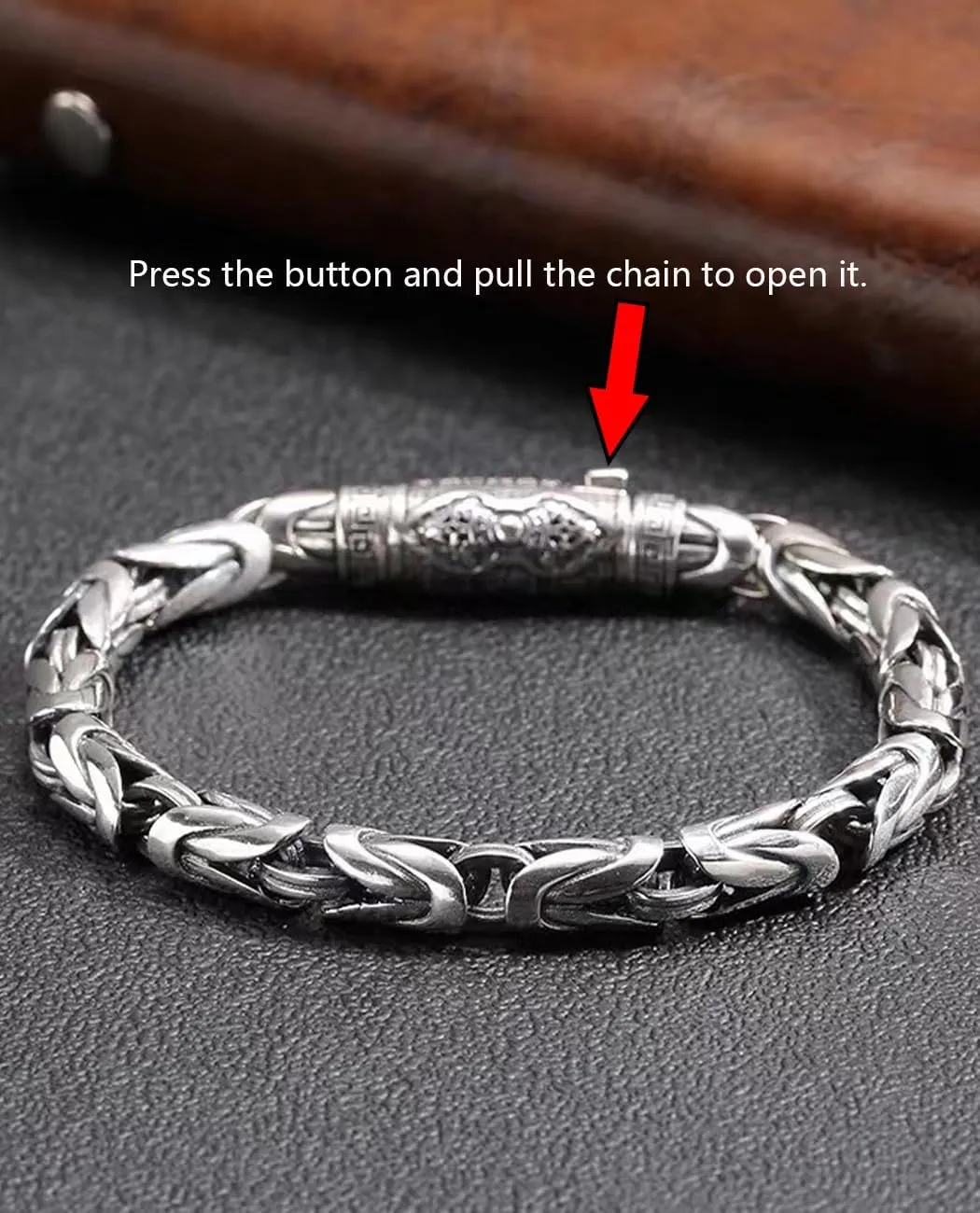 Italian Handmade Sterling Silver Mens Bracelets | Solid S925 Chain Bracelets | Men's Silver Bracelet Gift for Dad, Boyfriend, Son, My Man