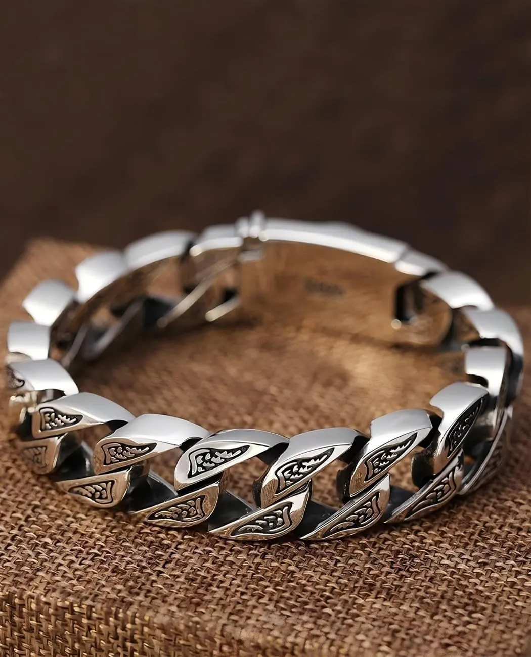Italian Handmade Sterling Silver Mens Bracelets | Solid S925 Chain Bracelets | Men's Silver Bracelet Gift for Dad, Boyfriend, Son, My Man