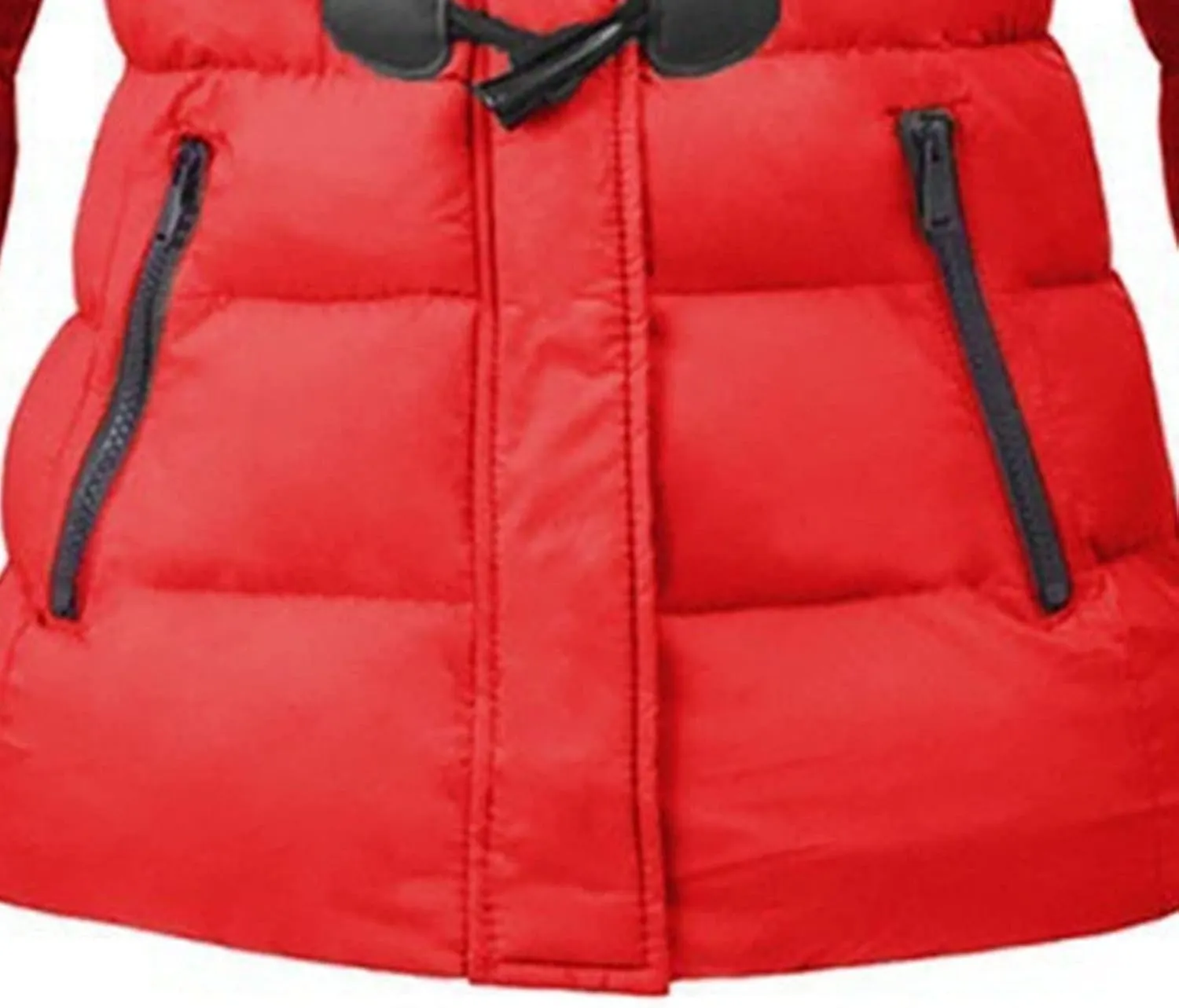 JEsilunmaMY Womens Winter Horn Button Parka Coat Slim Warm Thicken Puffer Jacket with Fur Hood Windproof Short Down Jacket
