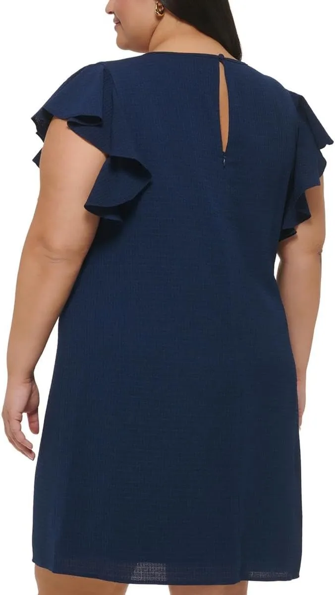 Jessica Howard Womens Plus Ruffled Sheath Dress