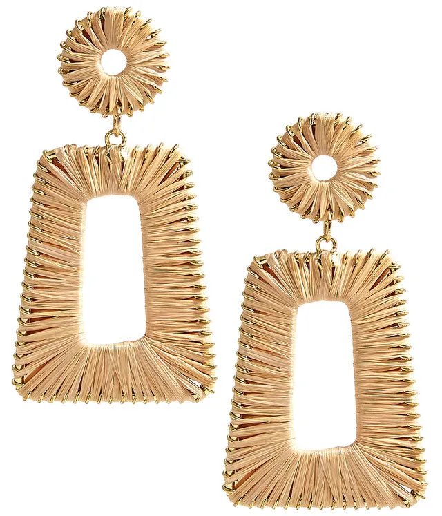 JORDAN - RAFFIA EARRING