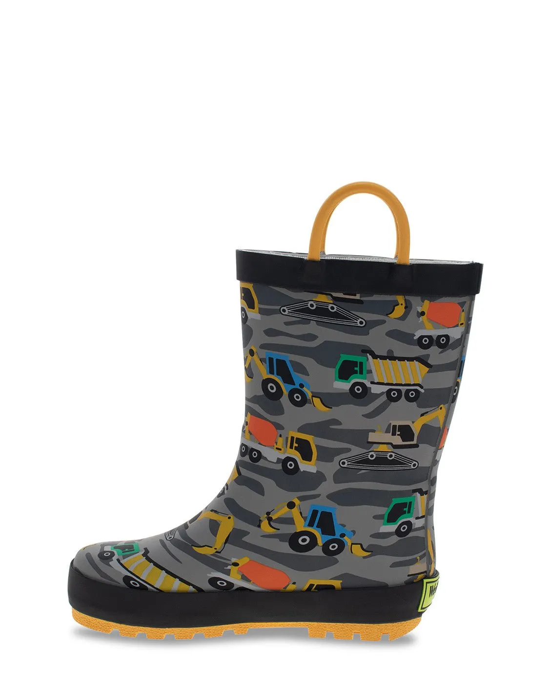 Kids Construction Rain Boot - Gray