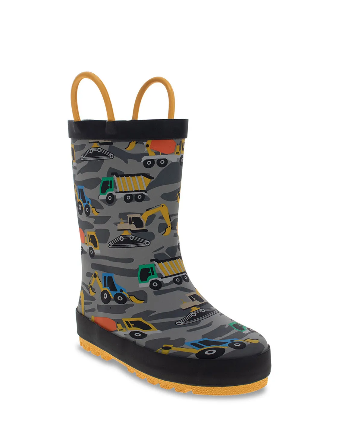 Kids Construction Rain Boot - Gray