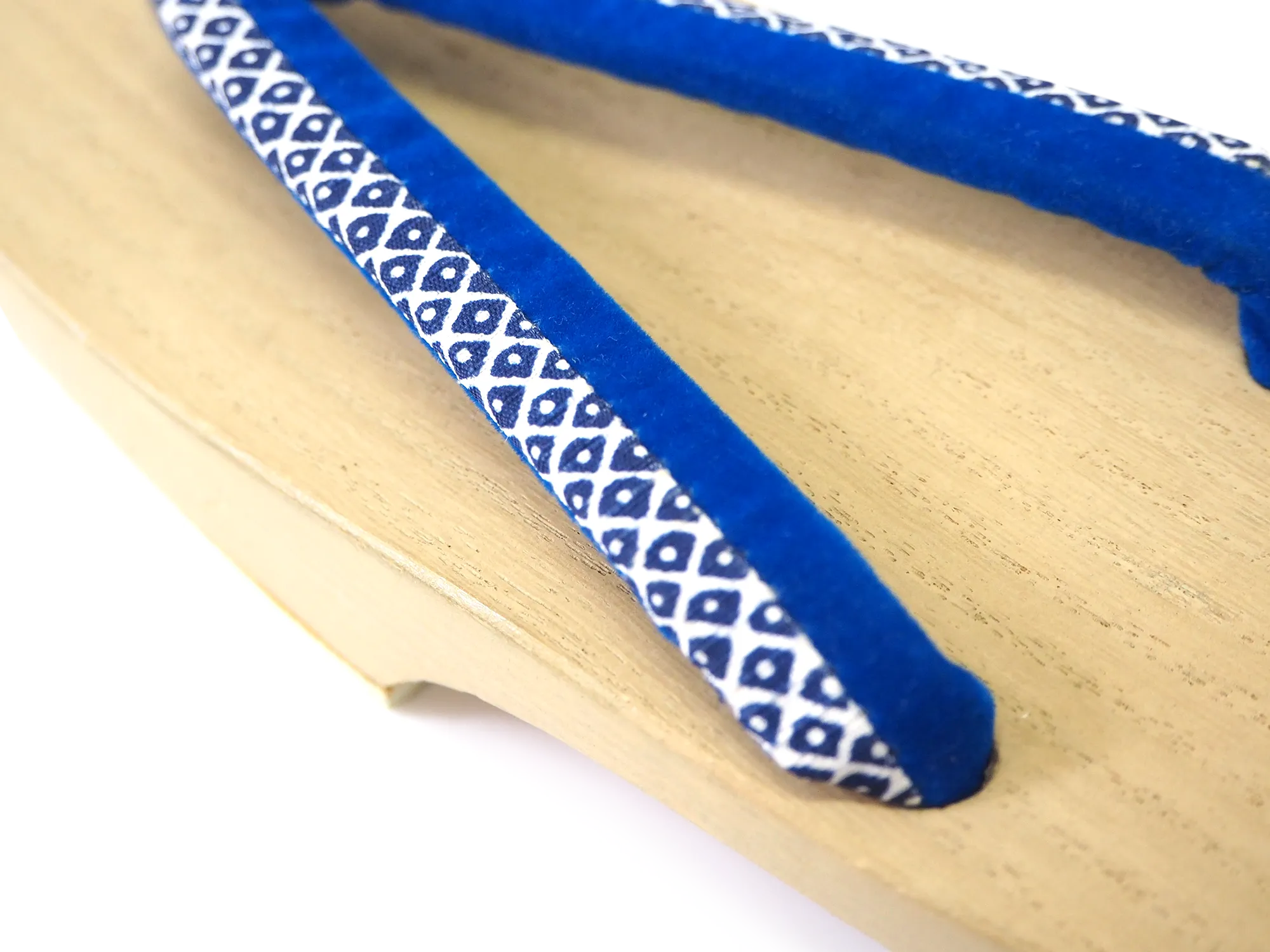 Kids Japanese Kimono Yukata Wooden Geta Sandals, 19.5, 21cm Ivory Blue