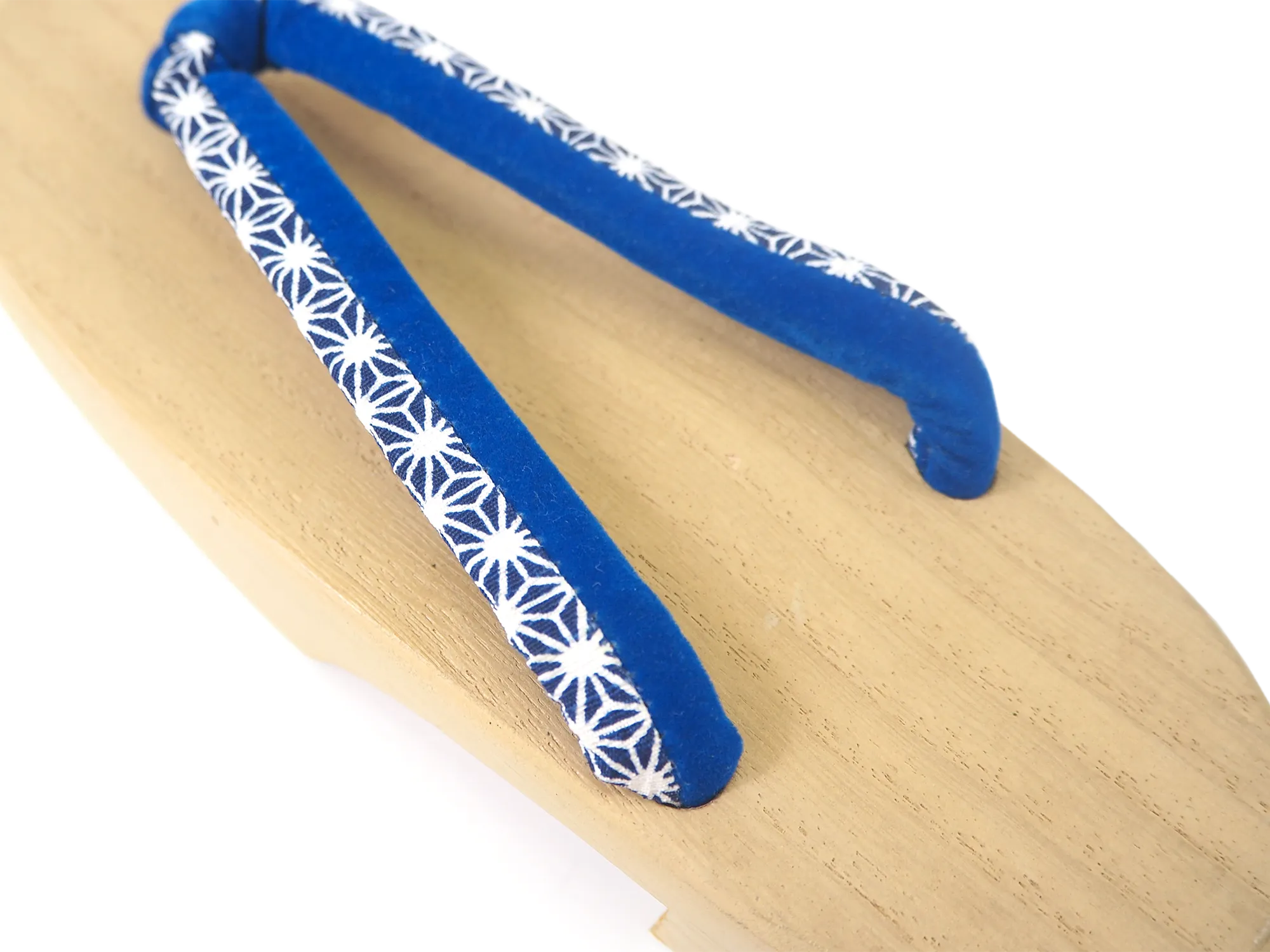 Kids Japanese Kimono Yukata Wooden Geta Sandals, 19.5, 21cm Ivory Blue