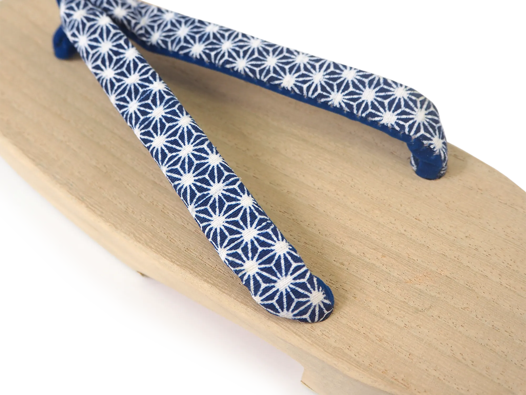 Kids Japanese Kimono Yukata Wooden Geta Sandals, 19.5, 21cm Ivory Blue