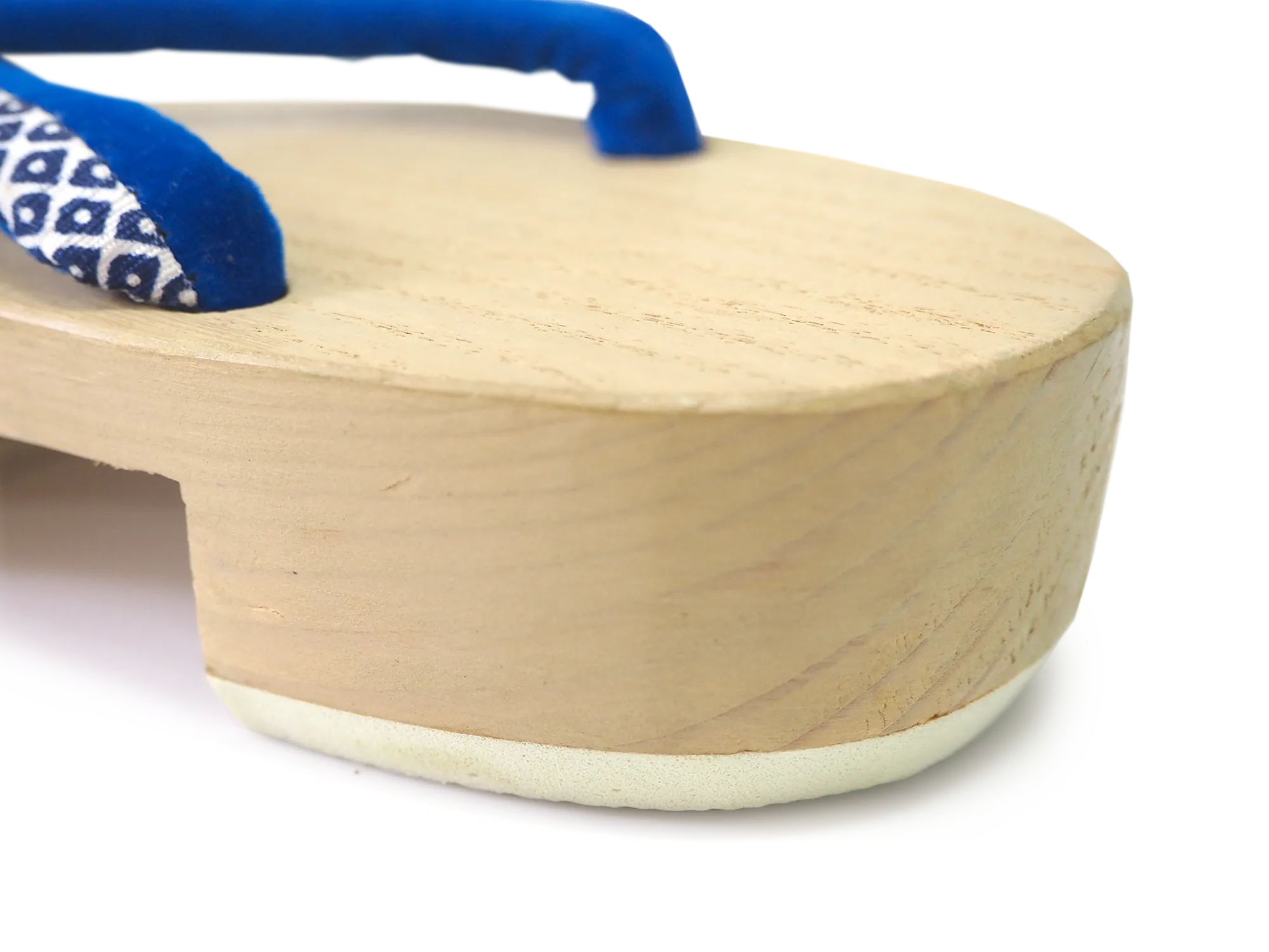Kids Japanese Kimono Yukata Wooden Geta Sandals, 19.5, 21cm Ivory Blue