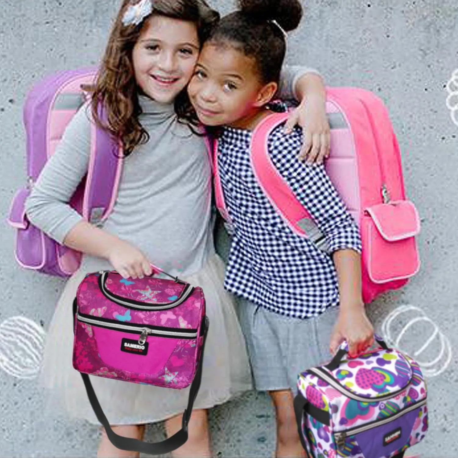 Kids Lunch Bag insulated Lunch Box Cooler Bento Bags for School Work/Girls Boys Children Student with Adjustable Strap