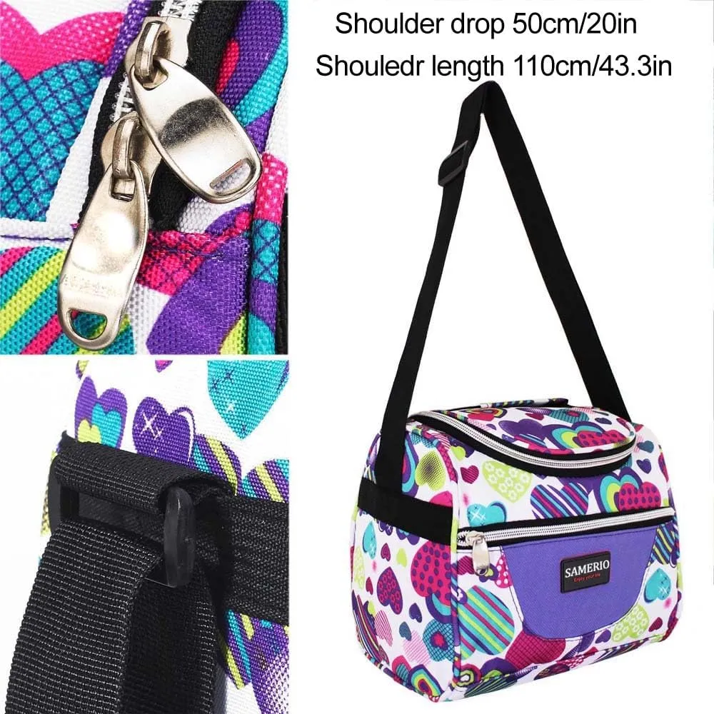 Kids Lunch Bag insulated Lunch Box Cooler Bento Bags for School Work/Girls Boys Children Student with Adjustable Strap