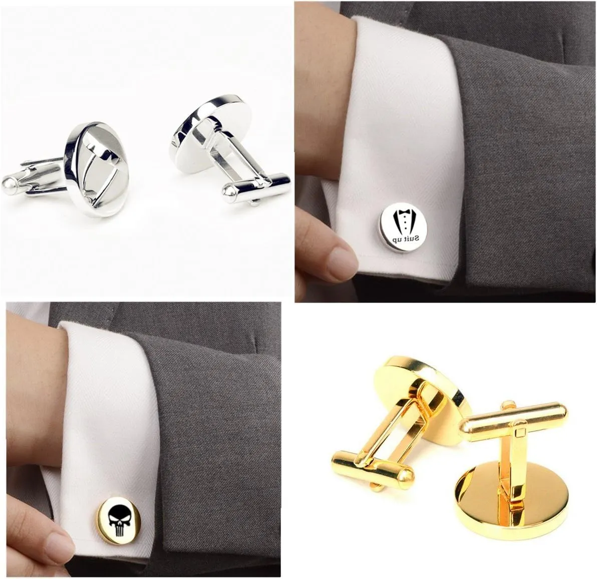 Kooer Cufflinks For Men, Lawyer Gifts For Men Scales of Justice CuffLinks & Tie Bar Law Scales Jewelry Gift For Lawyer Judge