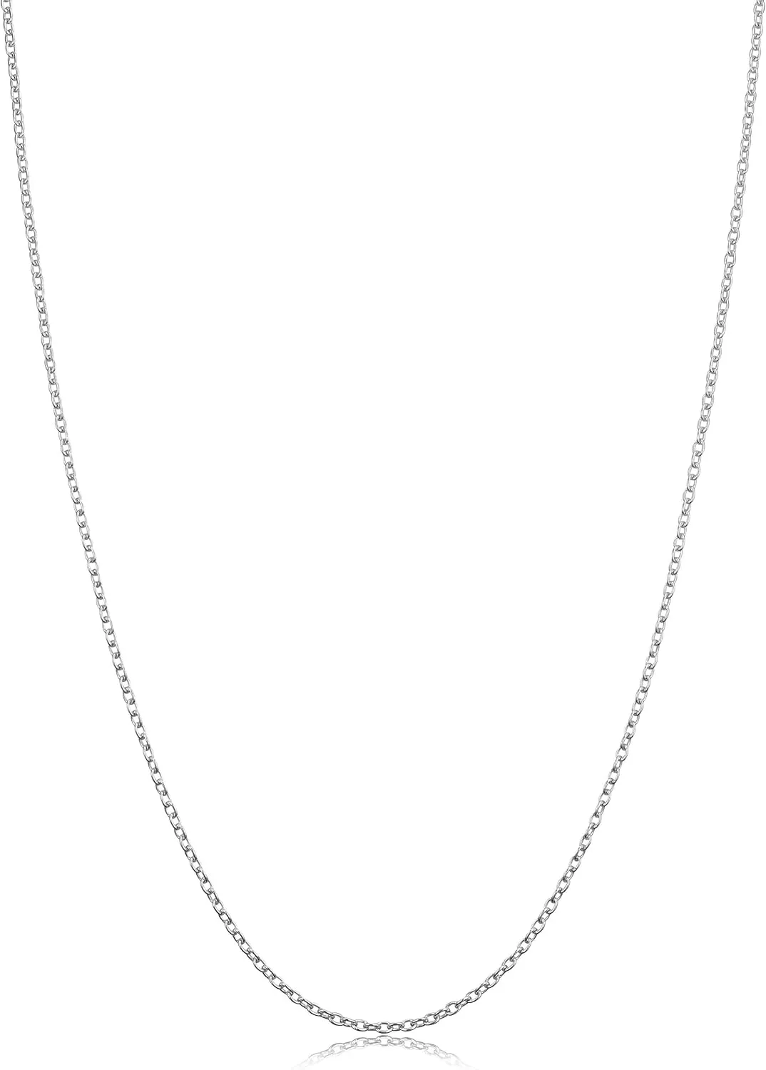 Kooljewelry Sterling Silver or Yellow Gold Over Sterling Silver Cable Chain Necklace for Women (1.2 mm, 1.6 mm or 2.1 mm)