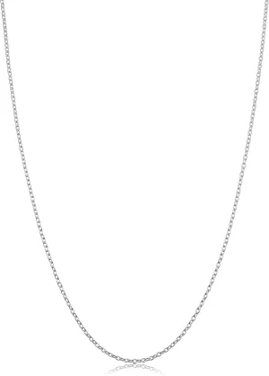 Kooljewelry Sterling Silver or Yellow Gold Over Sterling Silver Cable Chain Necklace for Women (1.2 mm, 1.6 mm or 2.1 mm)