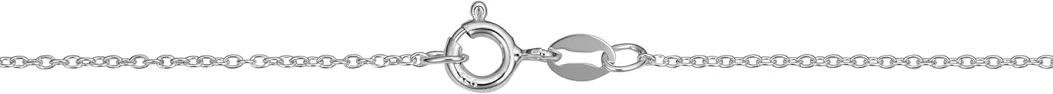 Kooljewelry Sterling Silver or Yellow Gold Over Sterling Silver Cable Chain Necklace for Women (1.2 mm, 1.6 mm or 2.1 mm)