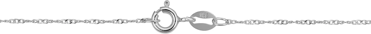 Kooljewelry Sterling Silver Twisted Curb Chain Necklace, 925 Silver Chain Made In Italy (1 mm, 1.2 mm or 2.1 mm - Sizes from 14 to 30 inches long)