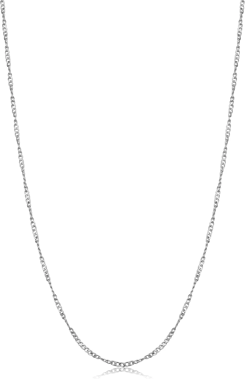 Kooljewelry Sterling Silver Twisted Curb Chain Necklace, 925 Silver Chain Made In Italy (1 mm, 1.2 mm or 2.1 mm - Sizes from 14 to 30 inches long)