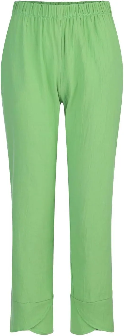 LCMTWX Linen Pants for Women Wearing Home Female Women's Capri Pants High Waist Jeans for Women High Waist Exercise Clothes