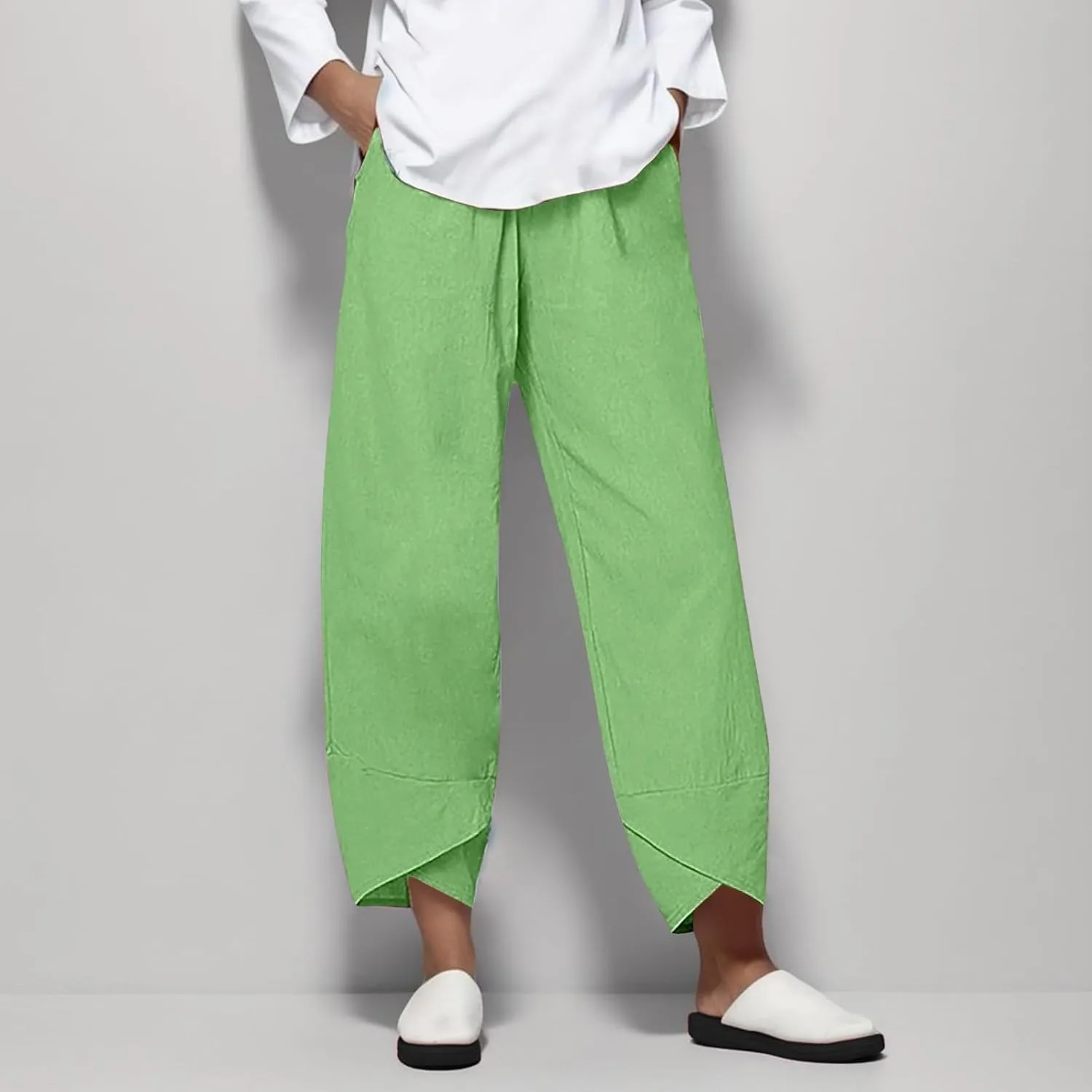 LCMTWX Linen Pants for Women Wearing Home Female Women's Capri Pants High Waist Jeans for Women High Waist Exercise Clothes
