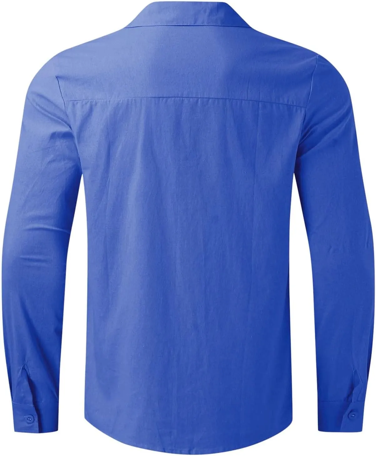 LCMTWX Long Sleeve Shirt Men Casual Plus Size Loose Shirt Mens Turn Down Collar Long Sleeve Shirt Men's Long Sleeve Shirts