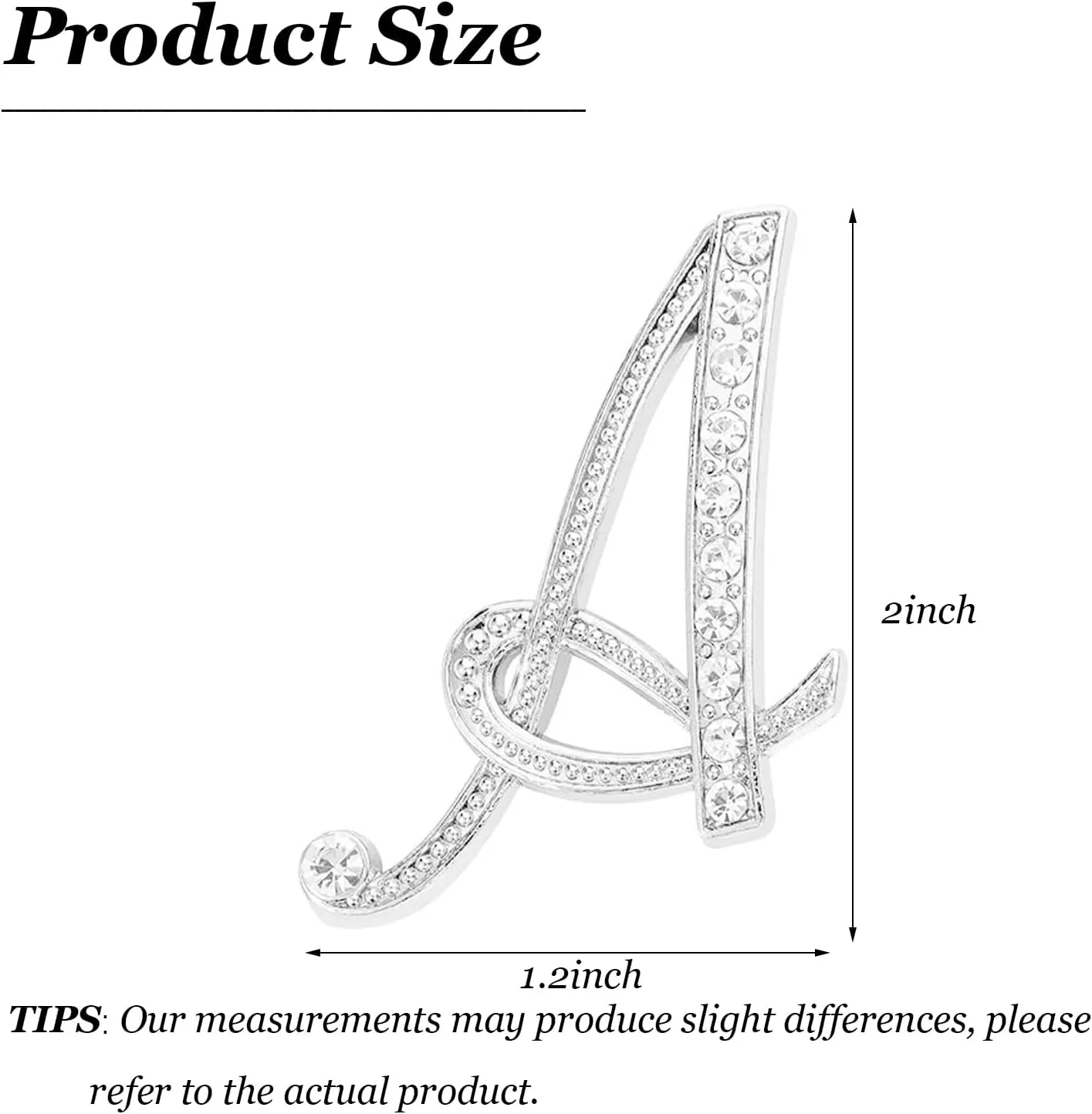 Letter Brooch Pins Initial Rhinestone Brooches and Pins for Women Charms Crafts Jewelry Christmas Stockings Stuffers