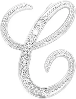 Letter Brooch Pins Initial Rhinestone Brooches and Pins for Women Charms Crafts Jewelry Christmas Stockings Stuffers