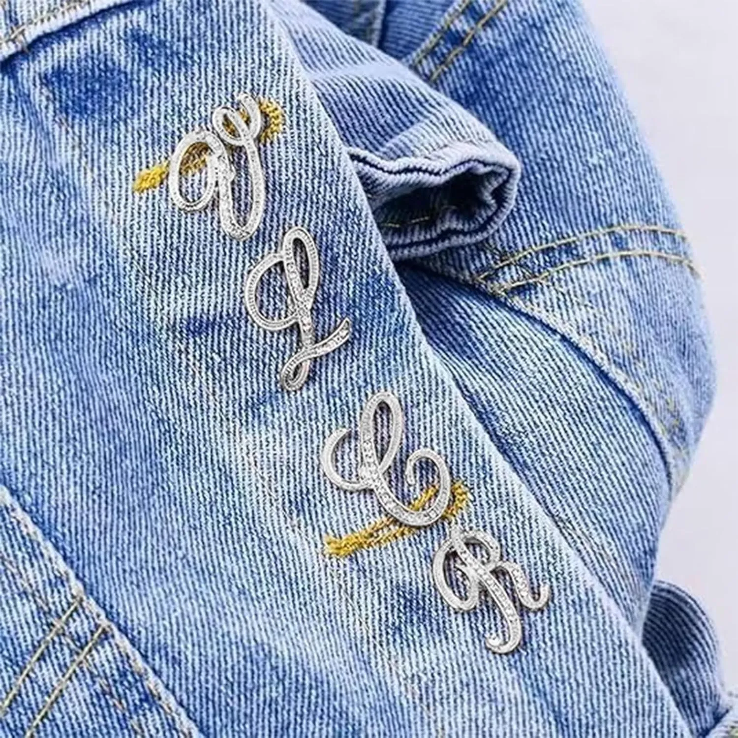 Letter Brooch Pins Initial Rhinestone Brooches and Pins for Women Charms Crafts Jewelry Christmas Stockings Stuffers
