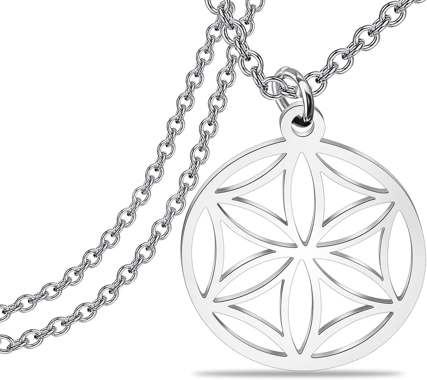 Lywjyb Birdgot Flower Of Aphrodite Necklace Goddess of Love Symbol Necklace for Men Women