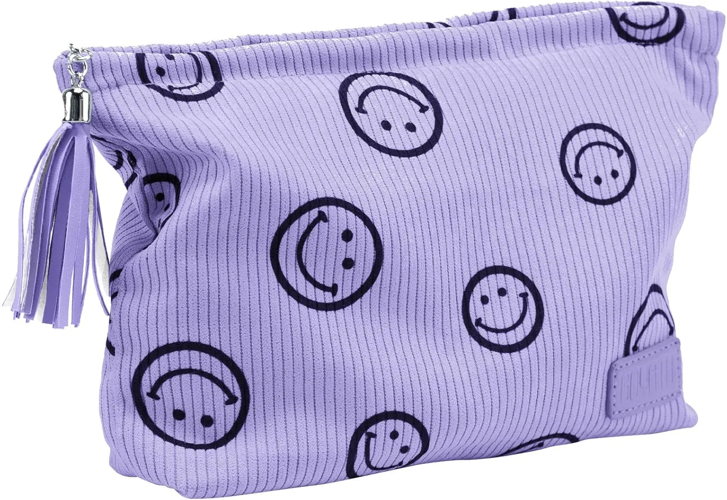 Makeup Bag Small Cosmetic Pouch: Cosmetic Bag for Purse - Cute Make up Bags with Tassel - Gifts for Teen Girl (02-Purple)