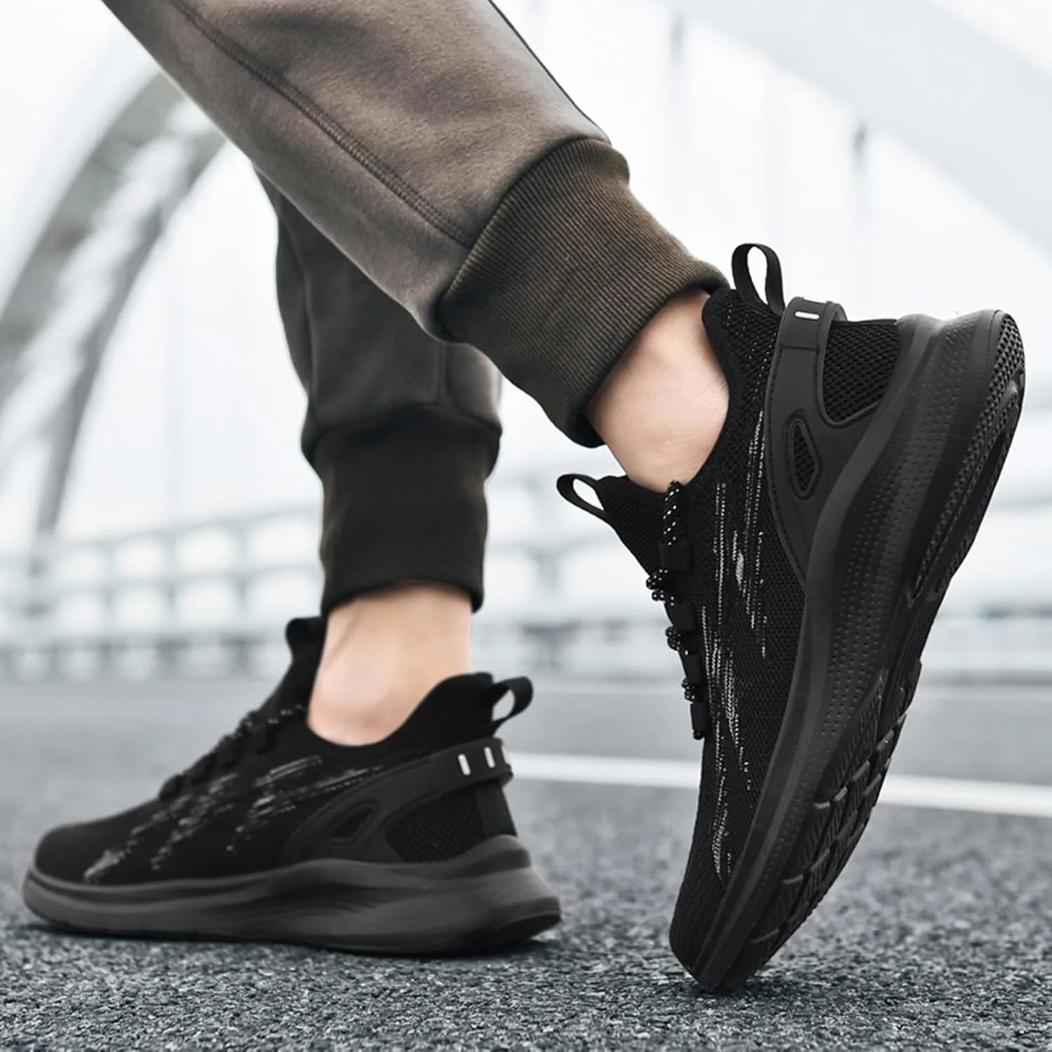 Men's Athletic Running Shoes Lightweight Mesh Jogging Walking Shoes Workout Trail Sneakers Shoes for Men