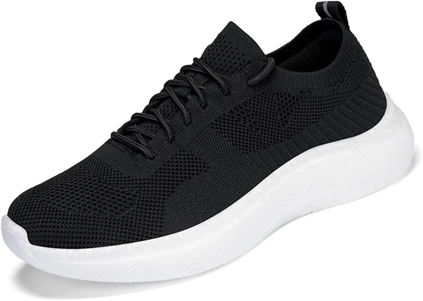 Men's Breathable Walking Shoes for Men Sneakers Lightweight Jogging Running Shoes Workout Sport Tennis Athletic Work Shoes for Women White Black White Men Size 7 /Women Size 8.5