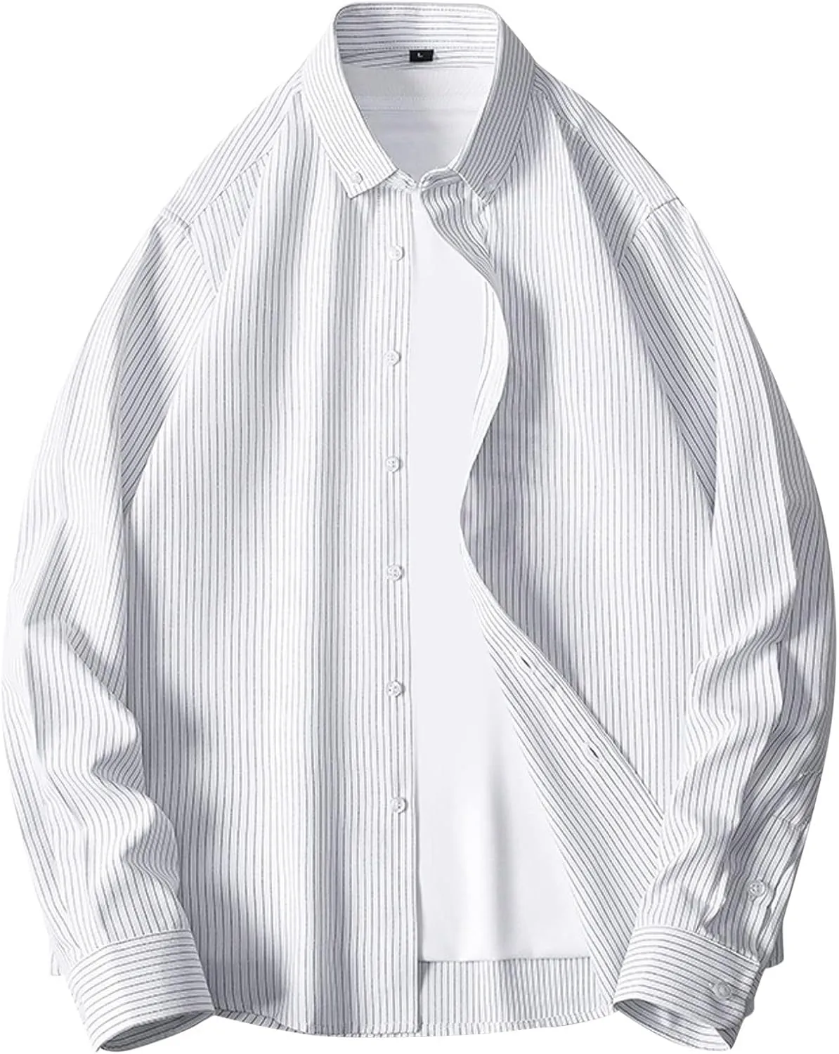 Men's Button Down Shirt 2024 Casual Men's Fashion Shirt Long Sleeve Spring Trend Handsome Casual Striped Shirt
