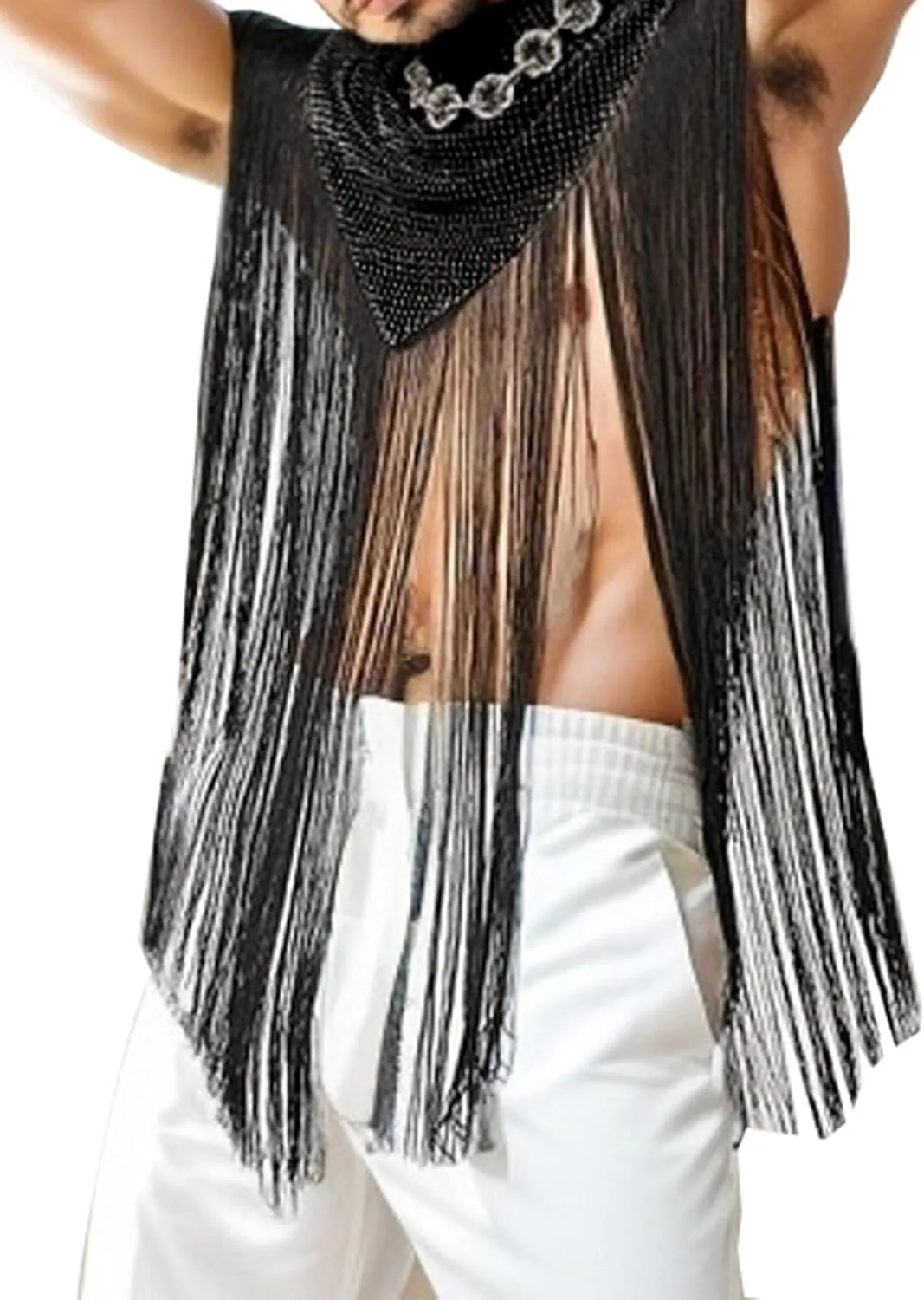Mens Mesh Sheer Tee Top See Through Transparent Tops Novelty Muscle Party T-Shirts Fishnest Glitter Disco Shirt Blouse