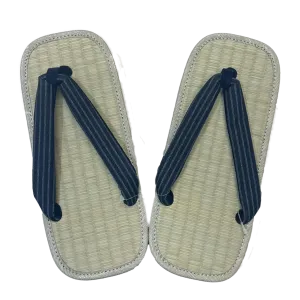 Men's Tatami setta sandals : Navy, Striped pattern