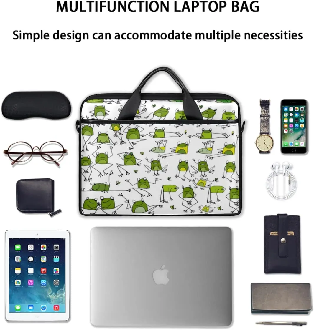 Music Note Red Love Heart Laptop Shoulder Messenger Bag Waterproof Laptop Briefcase with Handle and Padded Strap Case Sleeve