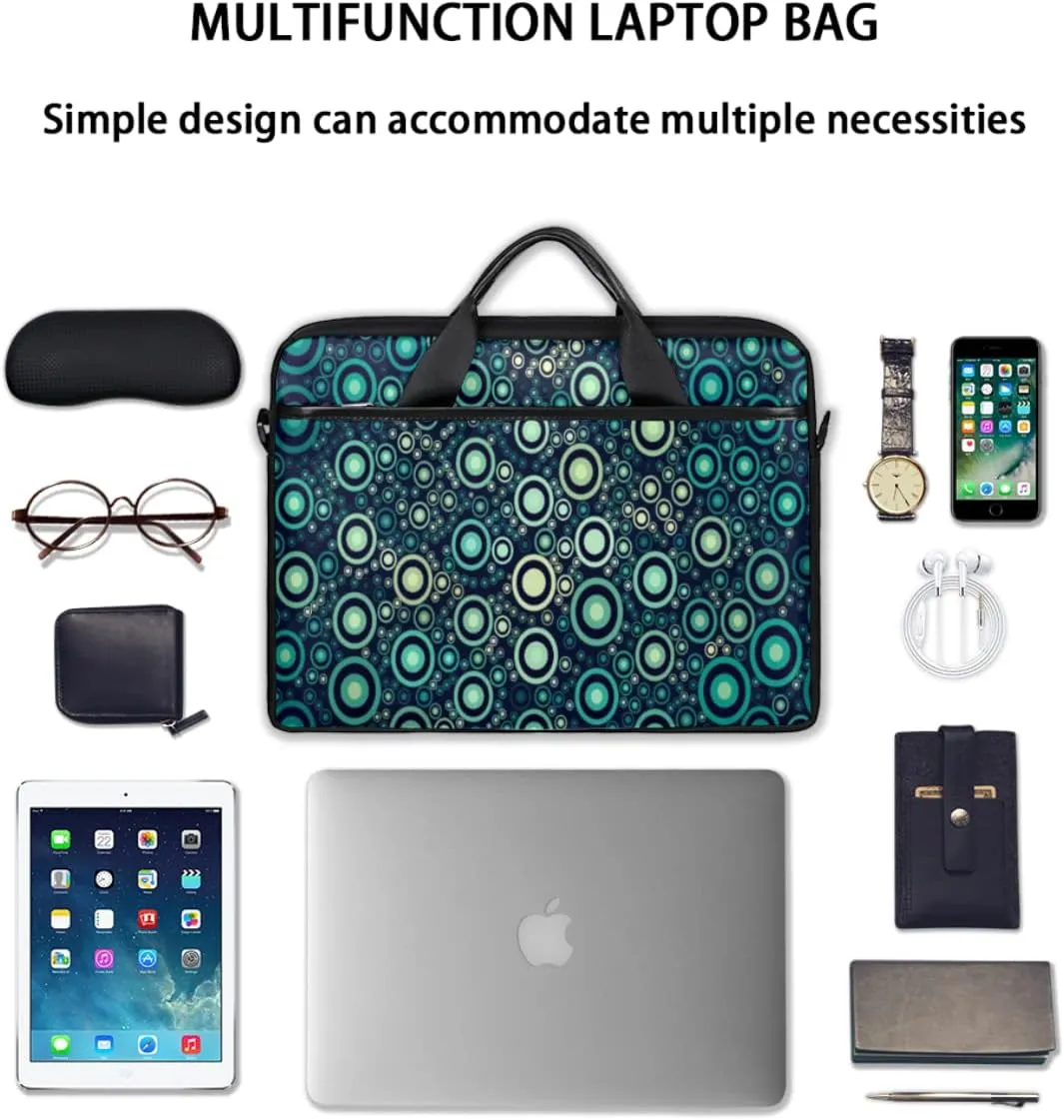 Music Note Red Love Heart Laptop Shoulder Messenger Bag Waterproof Laptop Briefcase with Handle and Padded Strap Case Sleeve