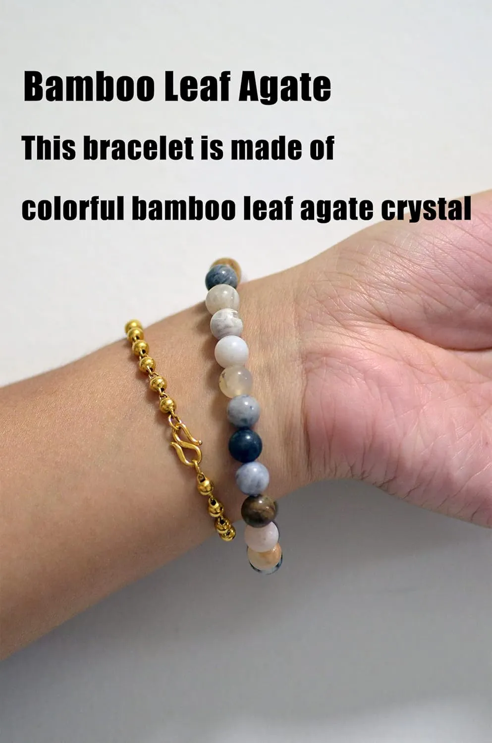 Natural Gemstone Bracelet 7.5 inch Gems Stones 8mm Round Beads Healing Crystal Bracelet for Women Men